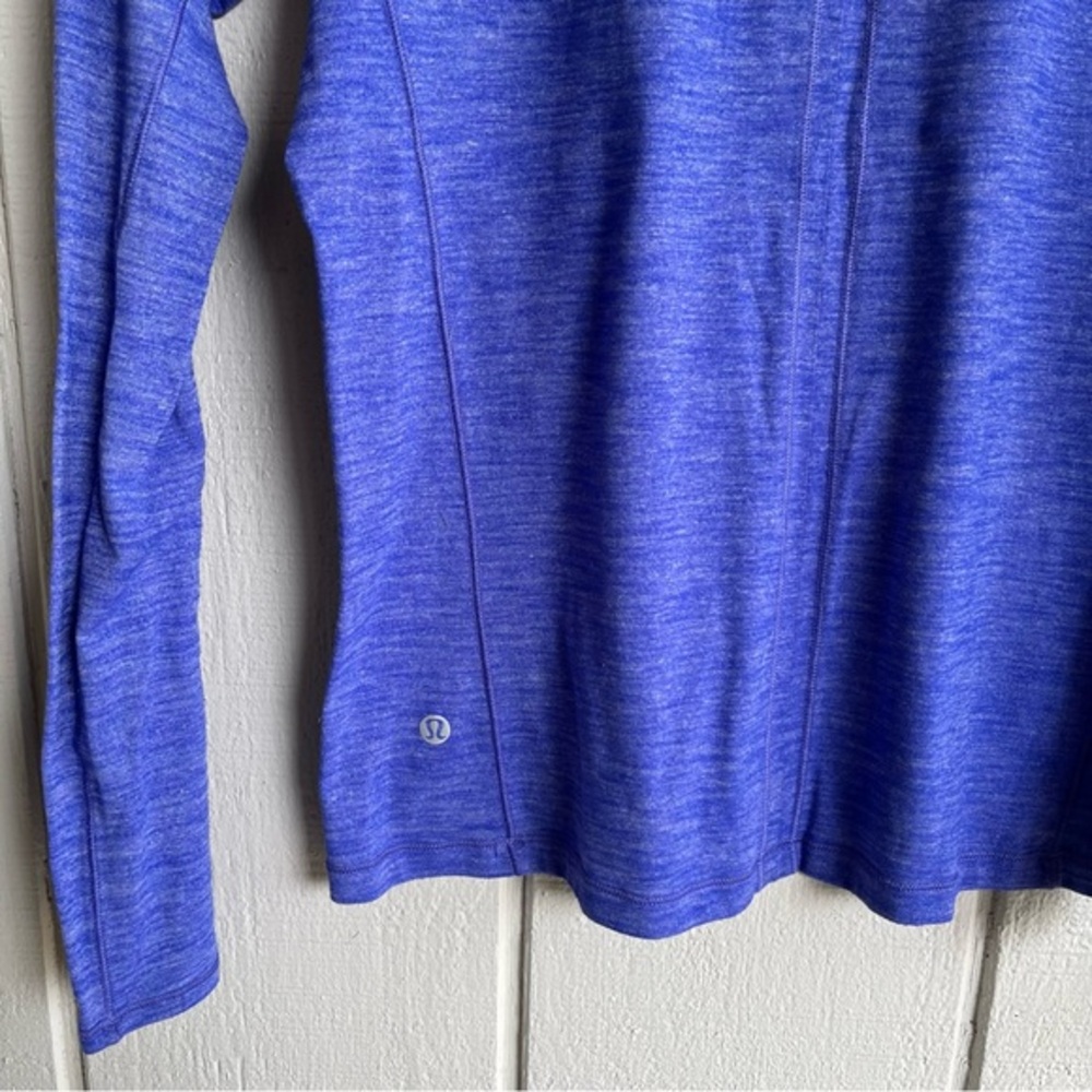 Lululemon On The Run Long Sleeve T Shirt Heathered Sapphire Blue - Picture 6 of 6